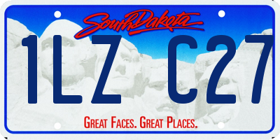 SD license plate 1LZC27