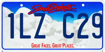 SD license plate 1LZC29
