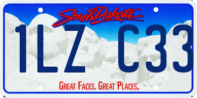 SD license plate 1LZC33