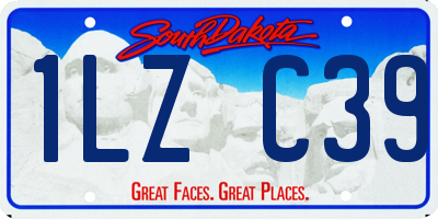 SD license plate 1LZC39