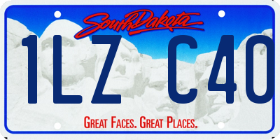 SD license plate 1LZC40