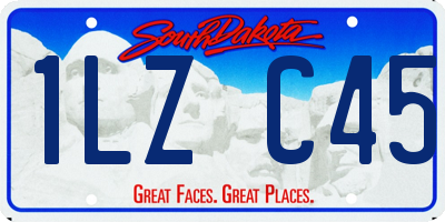 SD license plate 1LZC45