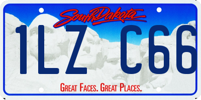 SD license plate 1LZC66