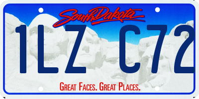 SD license plate 1LZC72
