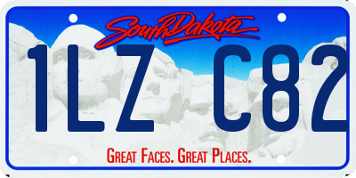 SD license plate 1LZC82