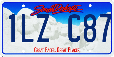 SD license plate 1LZC87
