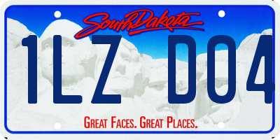 SD license plate 1LZD04