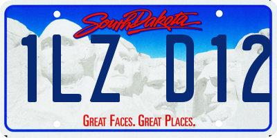 SD license plate 1LZD12