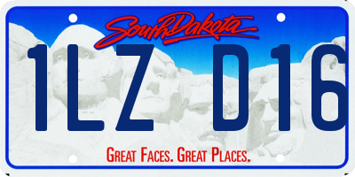 SD license plate 1LZD16
