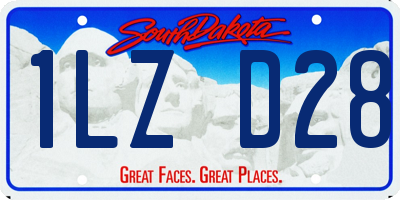 SD license plate 1LZD28