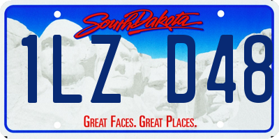 SD license plate 1LZD48