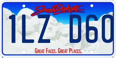 SD license plate 1LZD60