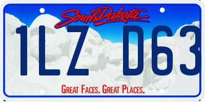 SD license plate 1LZD63