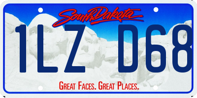 SD license plate 1LZD68