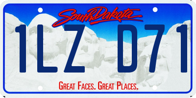SD license plate 1LZD71
