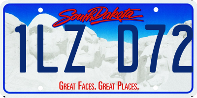 SD license plate 1LZD72