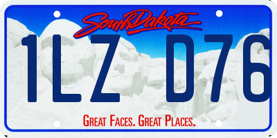 SD license plate 1LZD76