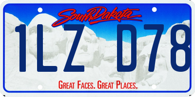 SD license plate 1LZD78