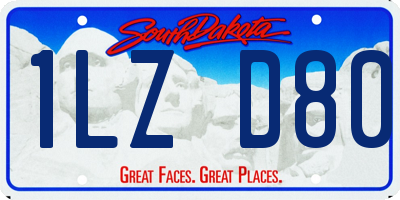 SD license plate 1LZD80