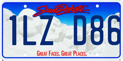 SD license plate 1LZD86