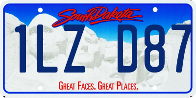 SD license plate 1LZD87