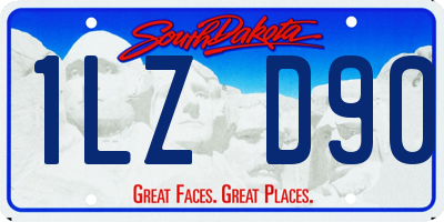 SD license plate 1LZD90