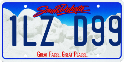 SD license plate 1LZD99