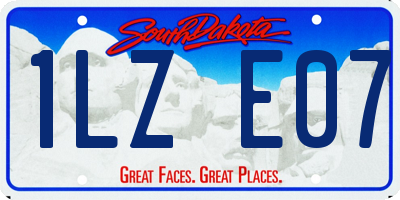 SD license plate 1LZE07