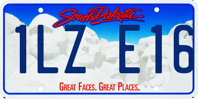 SD license plate 1LZE16