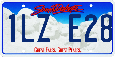 SD license plate 1LZE28