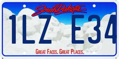 SD license plate 1LZE34