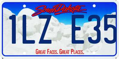SD license plate 1LZE35