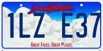 SD license plate 1LZE37
