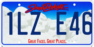 SD license plate 1LZE46