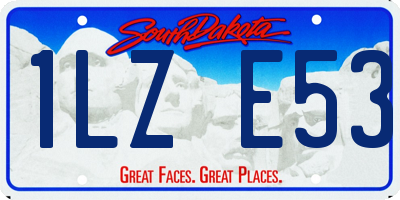 SD license plate 1LZE53