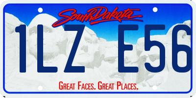 SD license plate 1LZE56