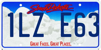 SD license plate 1LZE63