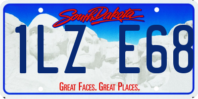 SD license plate 1LZE68
