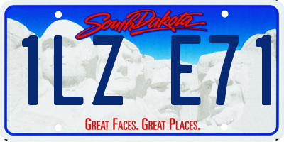 SD license plate 1LZE71