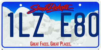 SD license plate 1LZE80