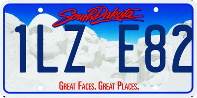 SD license plate 1LZE82