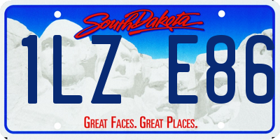 SD license plate 1LZE86