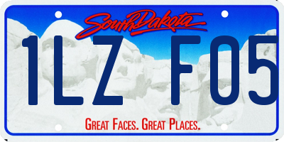 SD license plate 1LZF05