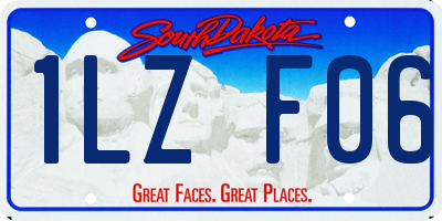 SD license plate 1LZF06