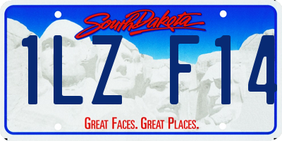 SD license plate 1LZF14