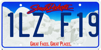SD license plate 1LZF19