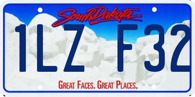 SD license plate 1LZF32