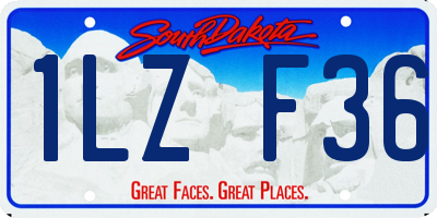 SD license plate 1LZF36