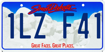 SD license plate 1LZF41