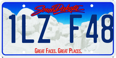 SD license plate 1LZF48